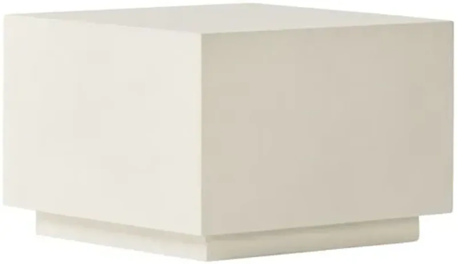 Aspen Outdoor Cube/Side Table - White Concrete