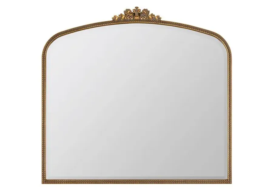 Bridgitte Mantel Wall Mirror - Antiqued Gold