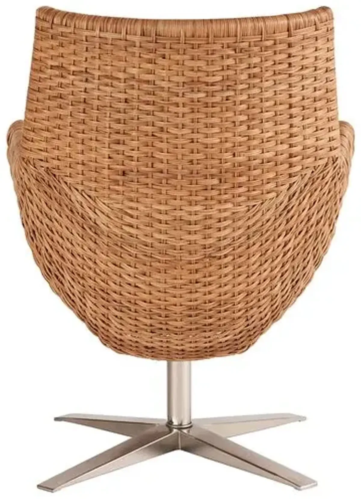 Coastal Living Key West Arm Chair - Natural Wicker/Snow - Handcrafted - Brown