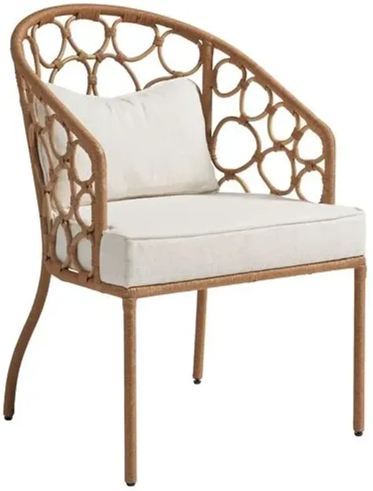 Coastal Living Key West Rattan Dining Chair - Brown