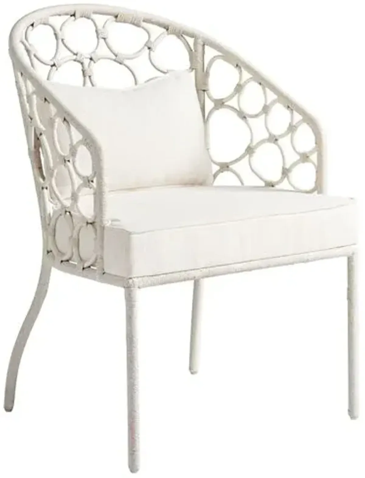 Coastal Living Key West Rattan Dining Chair - White