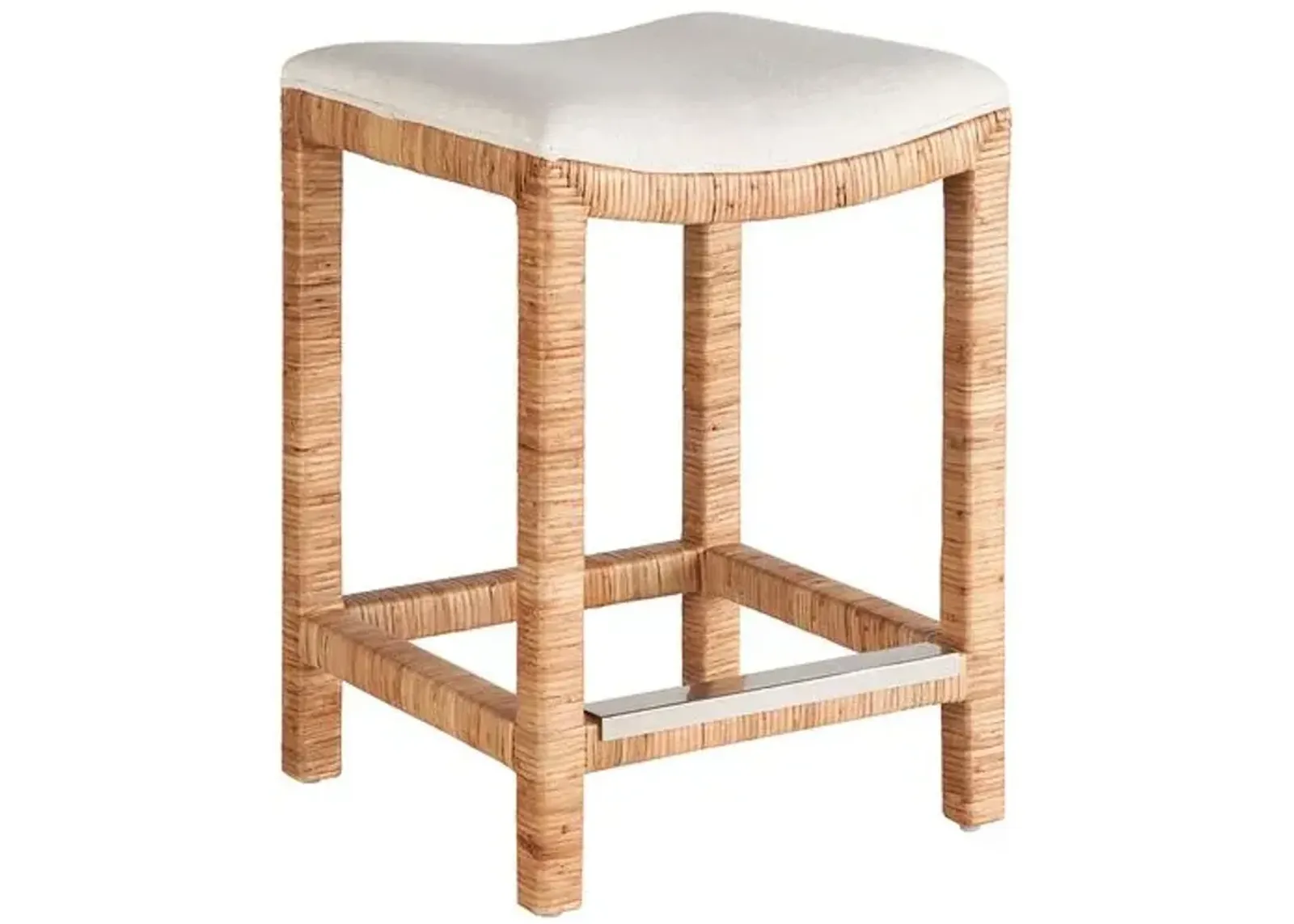 Coastal Living Key West Counter Stool - Natural Rattan