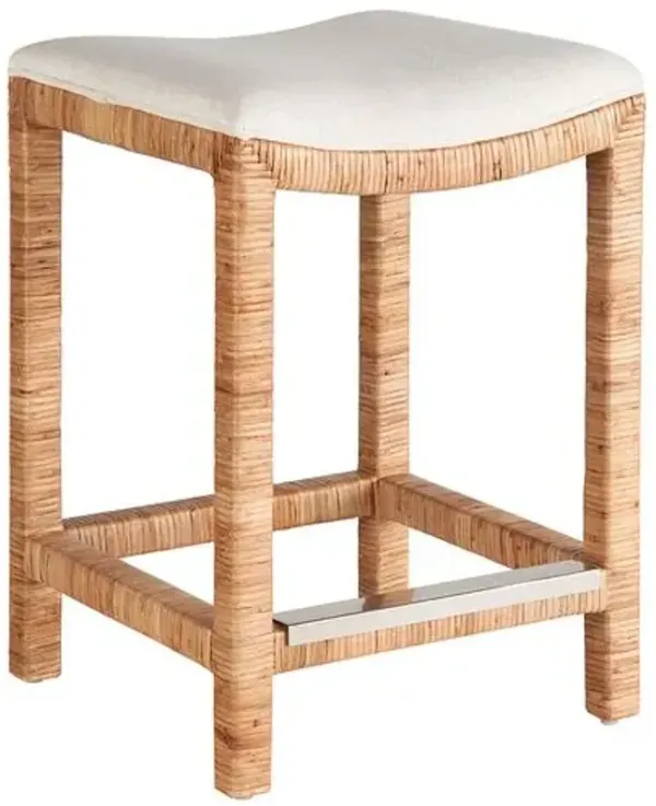 Coastal Living Key West Counter Stool - Natural Rattan