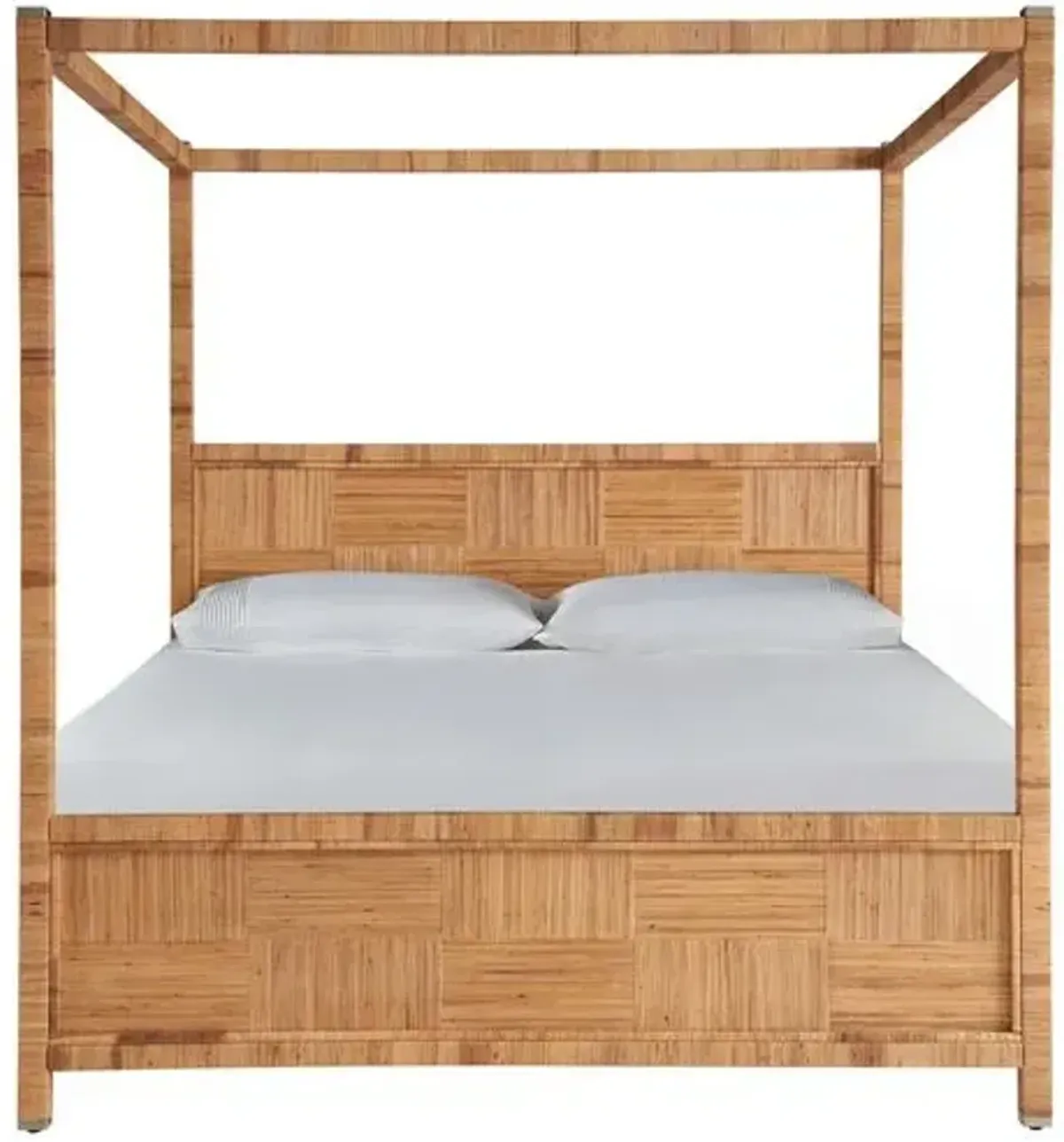 Coastal Living Key West Poster Bed - Natural Rattan - Brown