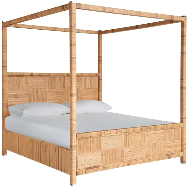 Coastal Living Key West Poster Bed, Natural Rattan