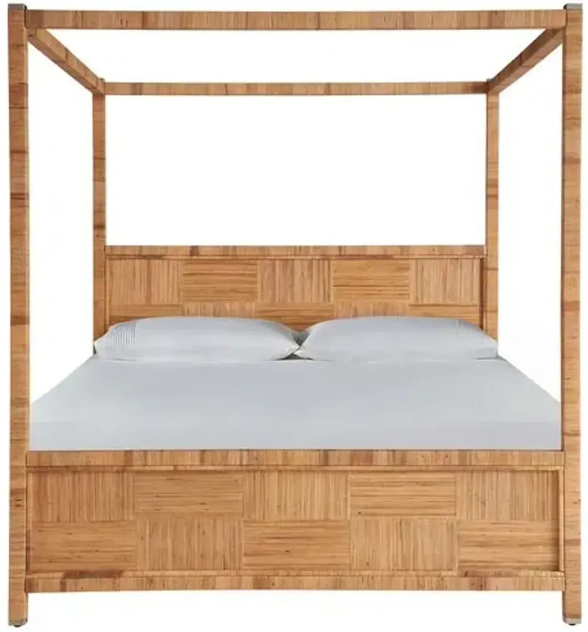 Coastal Living Key West Poster Bed - Natural Rattan - Brown