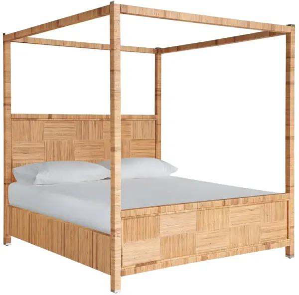 Coastal Living Key West Poster Bed, Natural Rattan