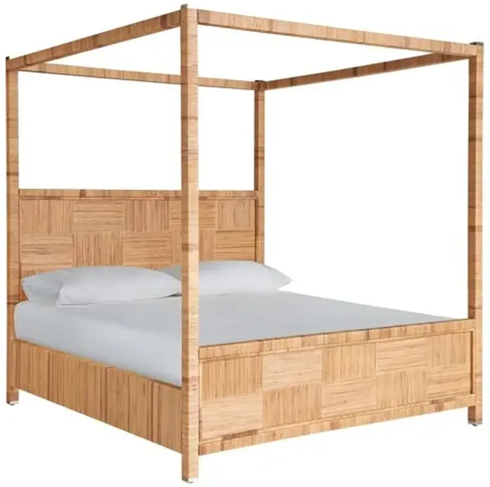 Coastal Living Key West Poster Bed - Natural Rattan - Brown