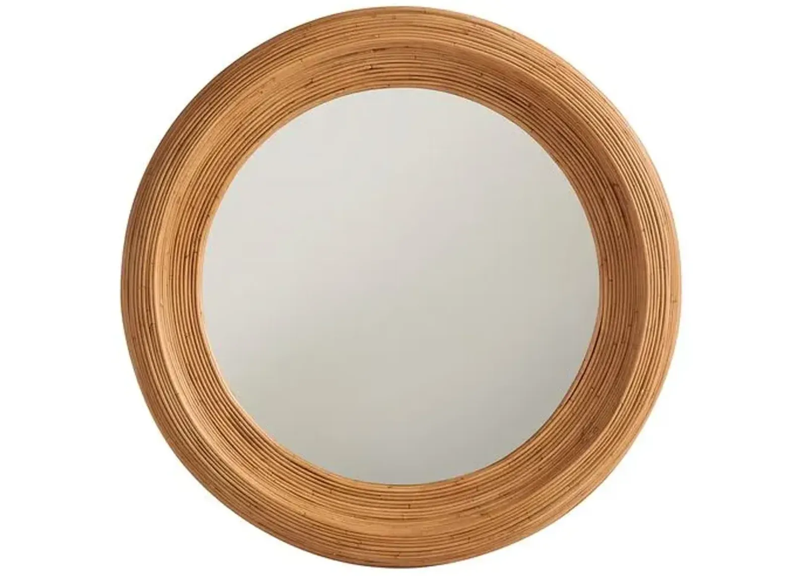 Coastal Living Key West Round Wall Mirror - Natural Rattan