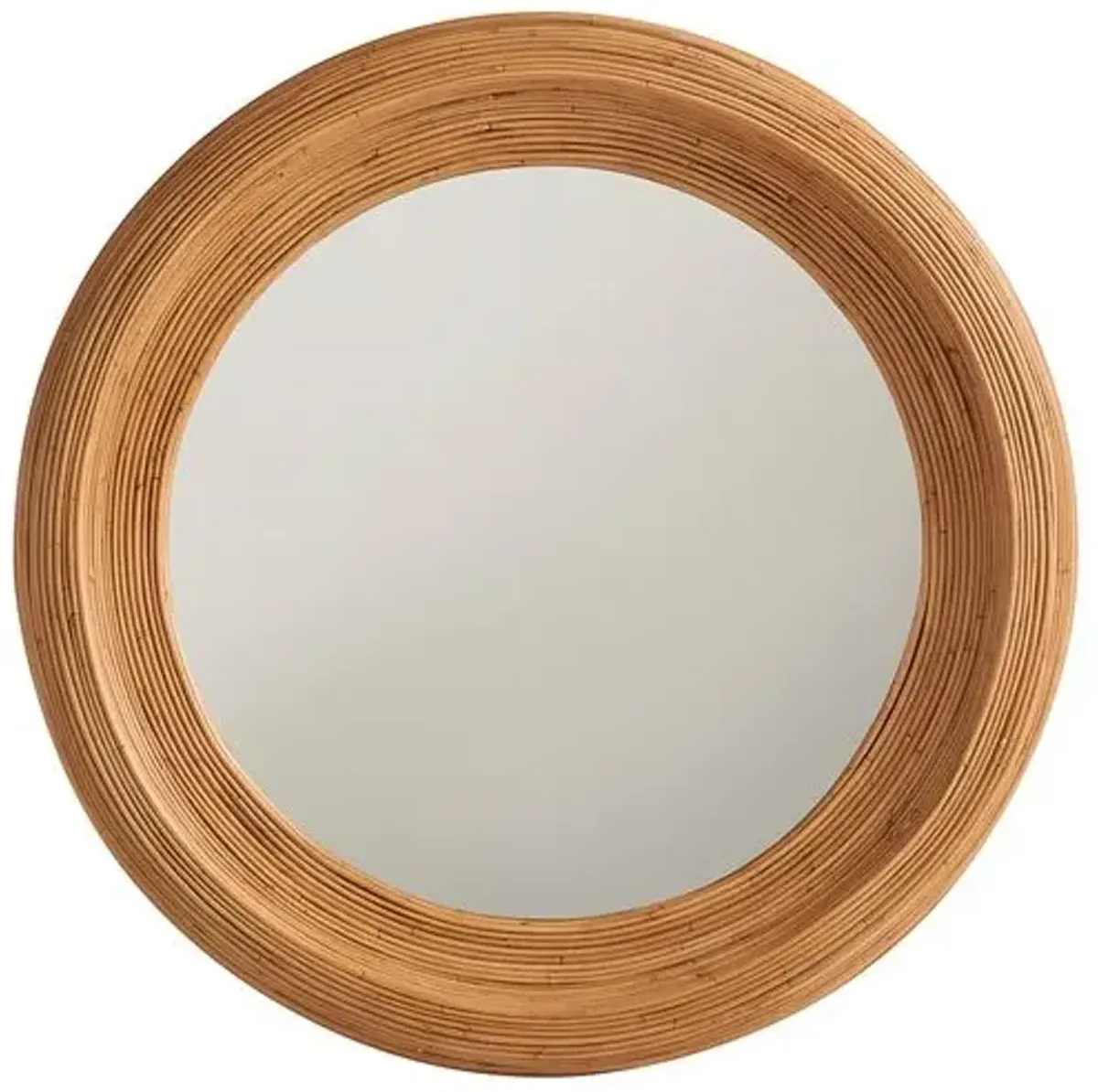 Coastal Living Key West Round Wall Mirror - Natural Rattan