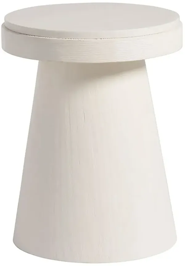 Coastal Living Key West Stone Accent Table, White Sand