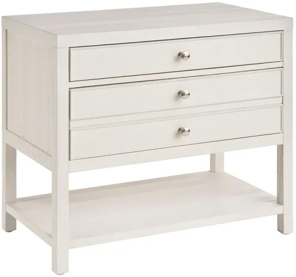 Coastal Living Marino 2-Drawer Nightstand, White Sand