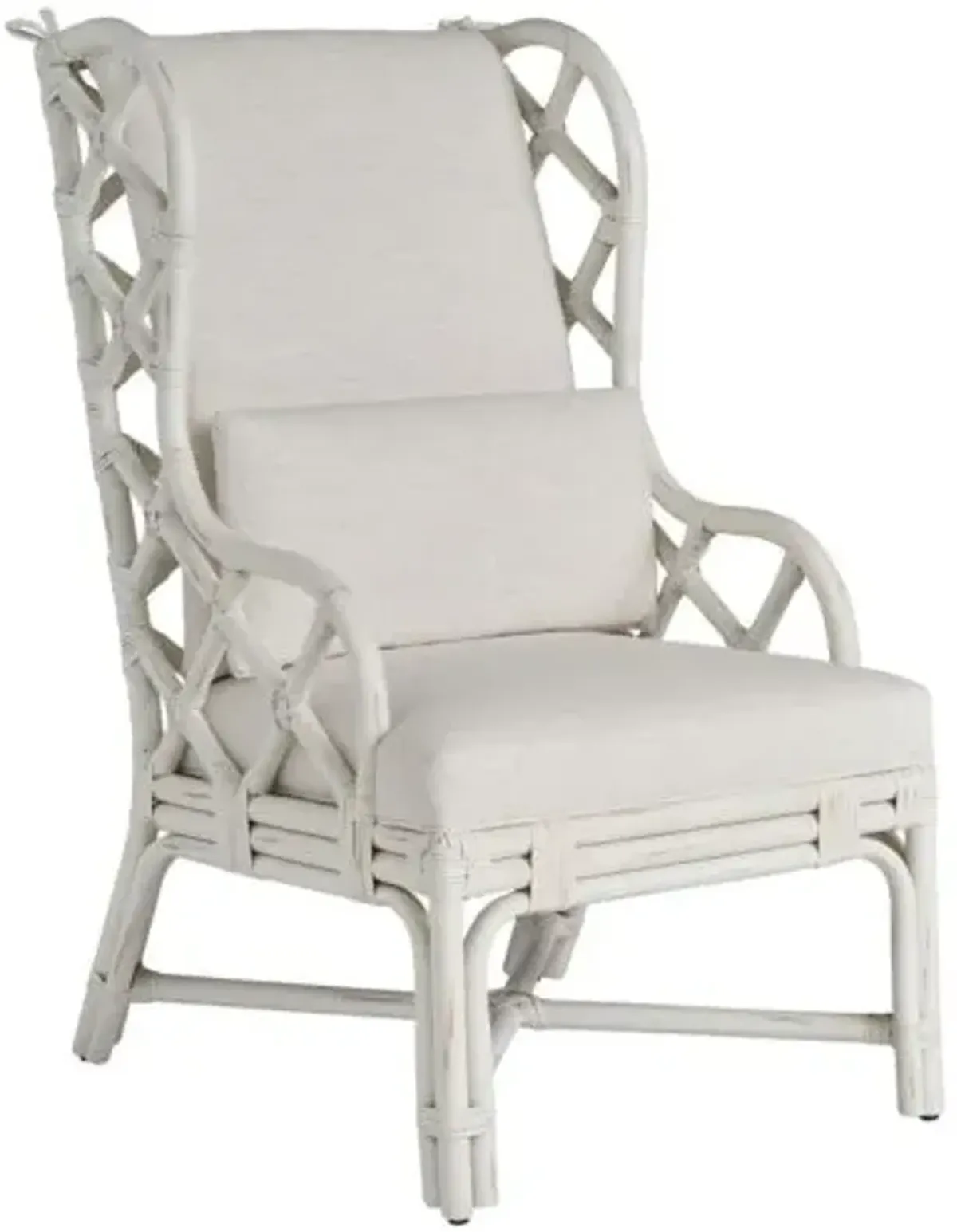 Coastal Living Marino Armchair - White Rattan/Snow