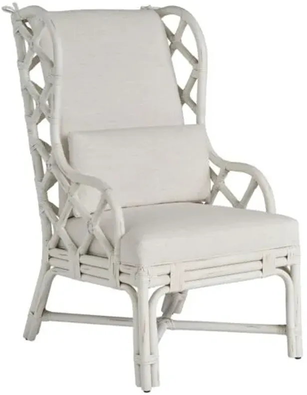 Coastal Living Marino Armchair - White Rattan/Snow