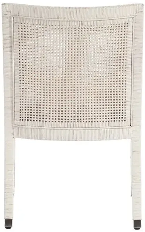 Coastal Living Marino Dining Chair - White Rattan/Snow