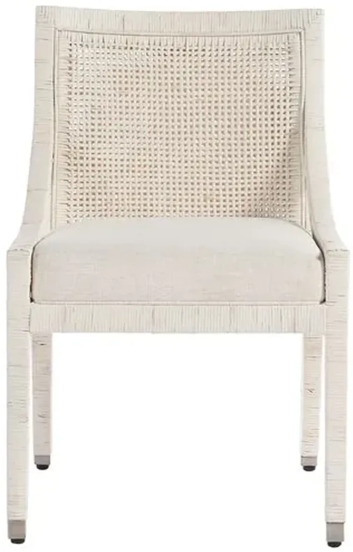 Coastal Living Marino Dining Chair - White Rattan/Snow