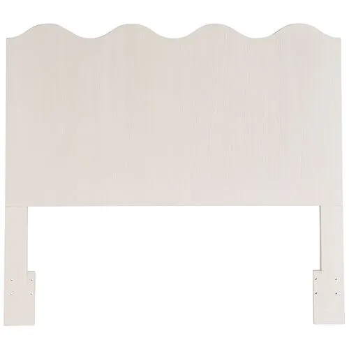 Coastal Living Marino Queen Scallop Headboard - White Sand