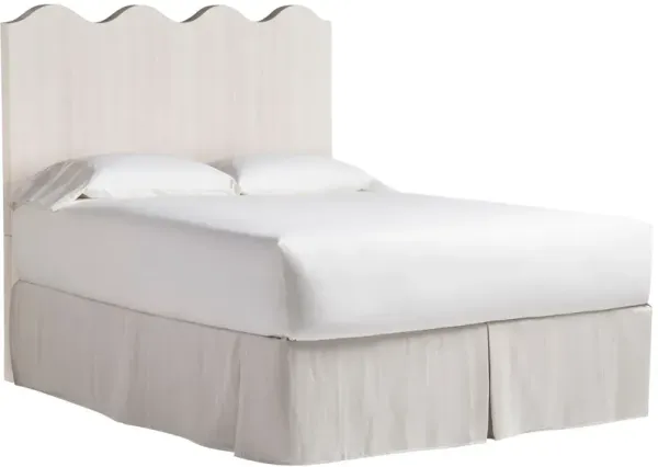 Coastal Living Marino Queen Scallop Headboard, White Sand