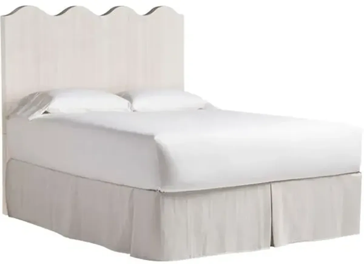 Coastal Living Marino Queen Scallop Headboard - White Sand