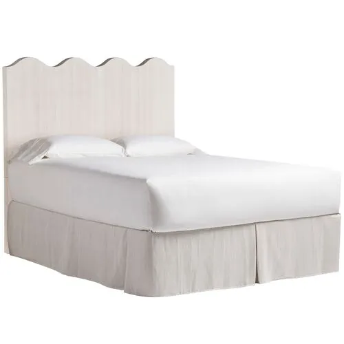 Coastal Living Marino Queen Scallop Headboard - White Sand