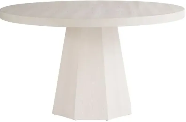 Coastal Living Marino Round Extension Dining Table - White Sand