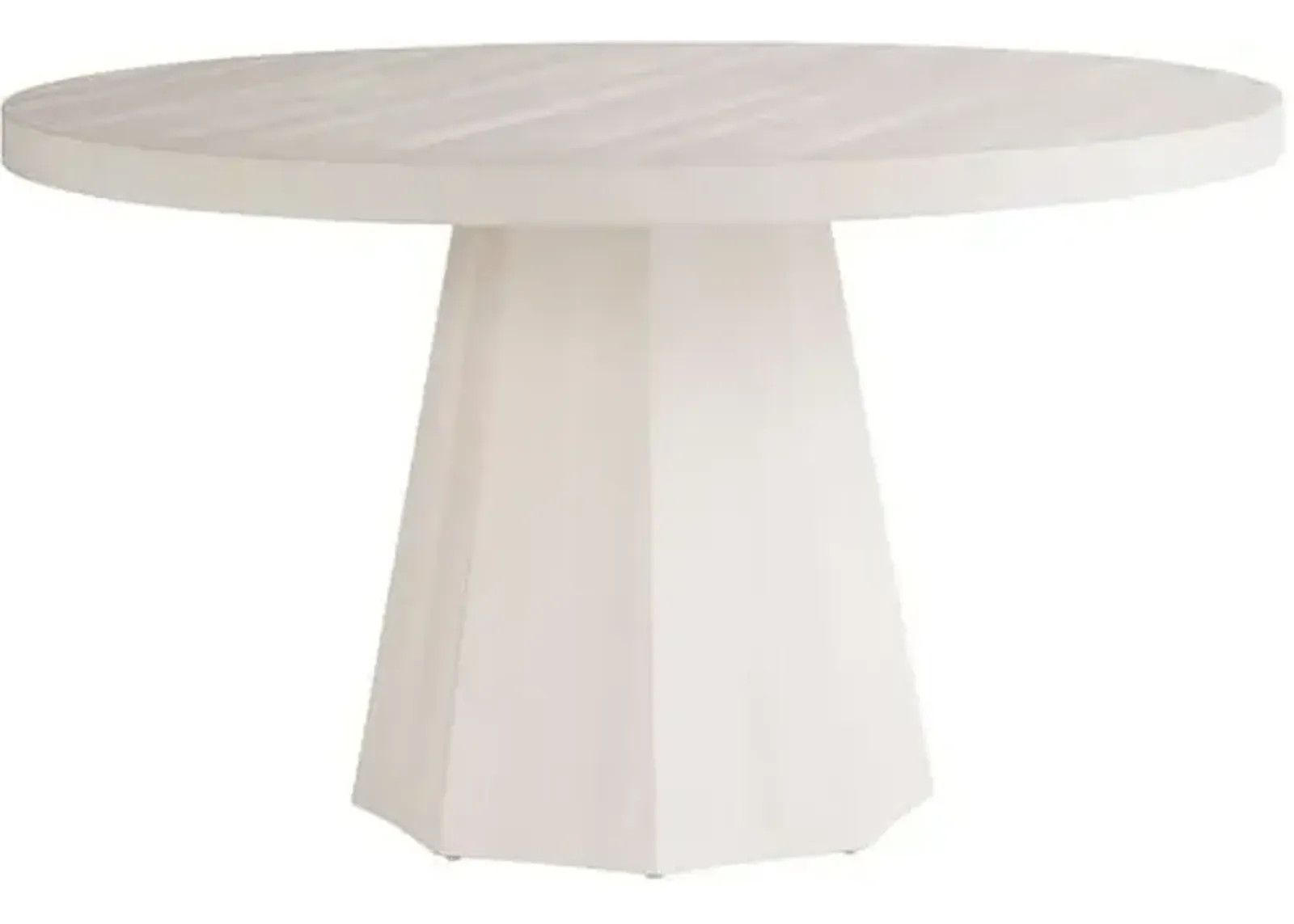 Coastal Living Marino Round Extension Dining Table - White Sand