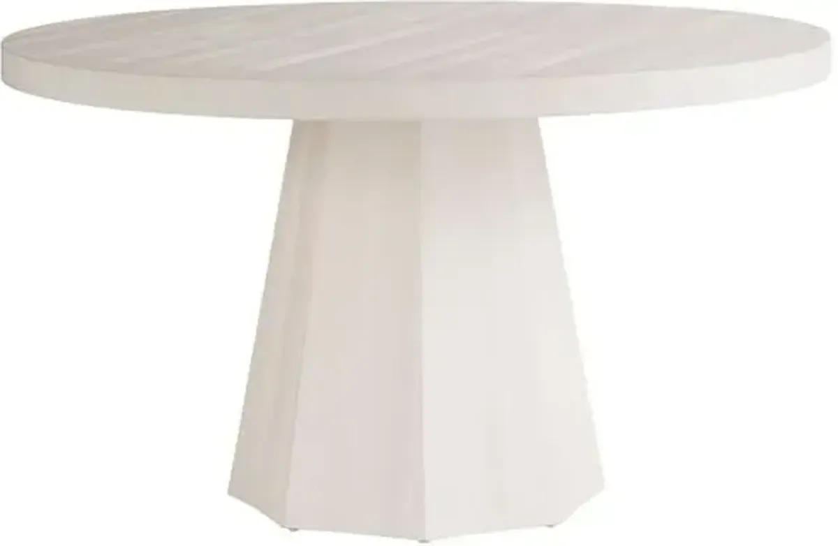 Coastal Living Marino Round Extension Dining Table - White Sand