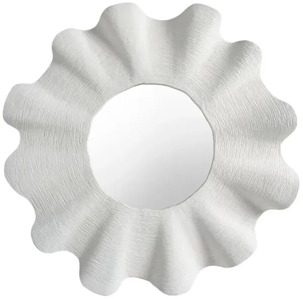 Coastal Living Marino Scallop Wall Mirror, White
