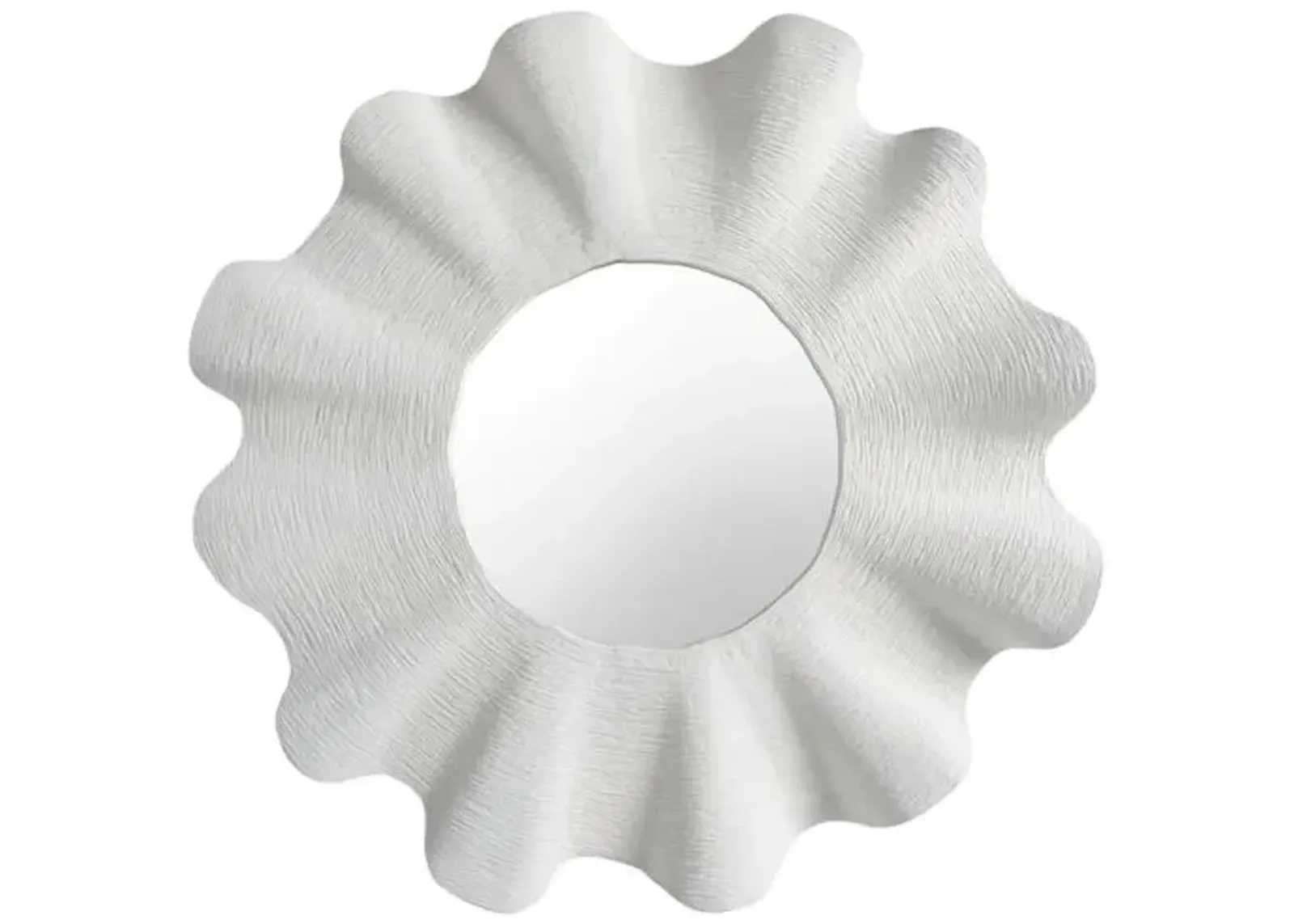 Coastal Living Marino Scallop Wall Mirror - White