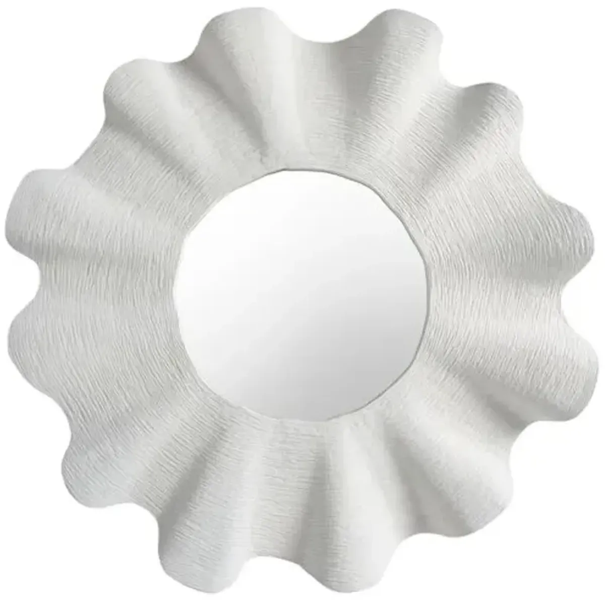 Coastal Living Marino Scallop Wall Mirror - White