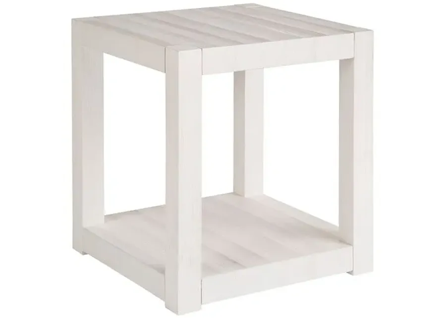 Coastal Living Marino Square End Table - White Sand