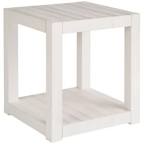 Coastal Living Marino Square End Table - White Sand