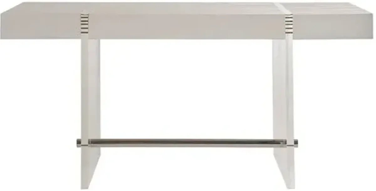 Coastal Living Marino Writing Desk - White Sand/Acrylic