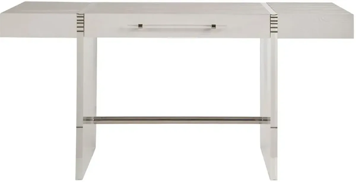 Coastal Living Marino Writing Desk, White Sand/Acrylic
