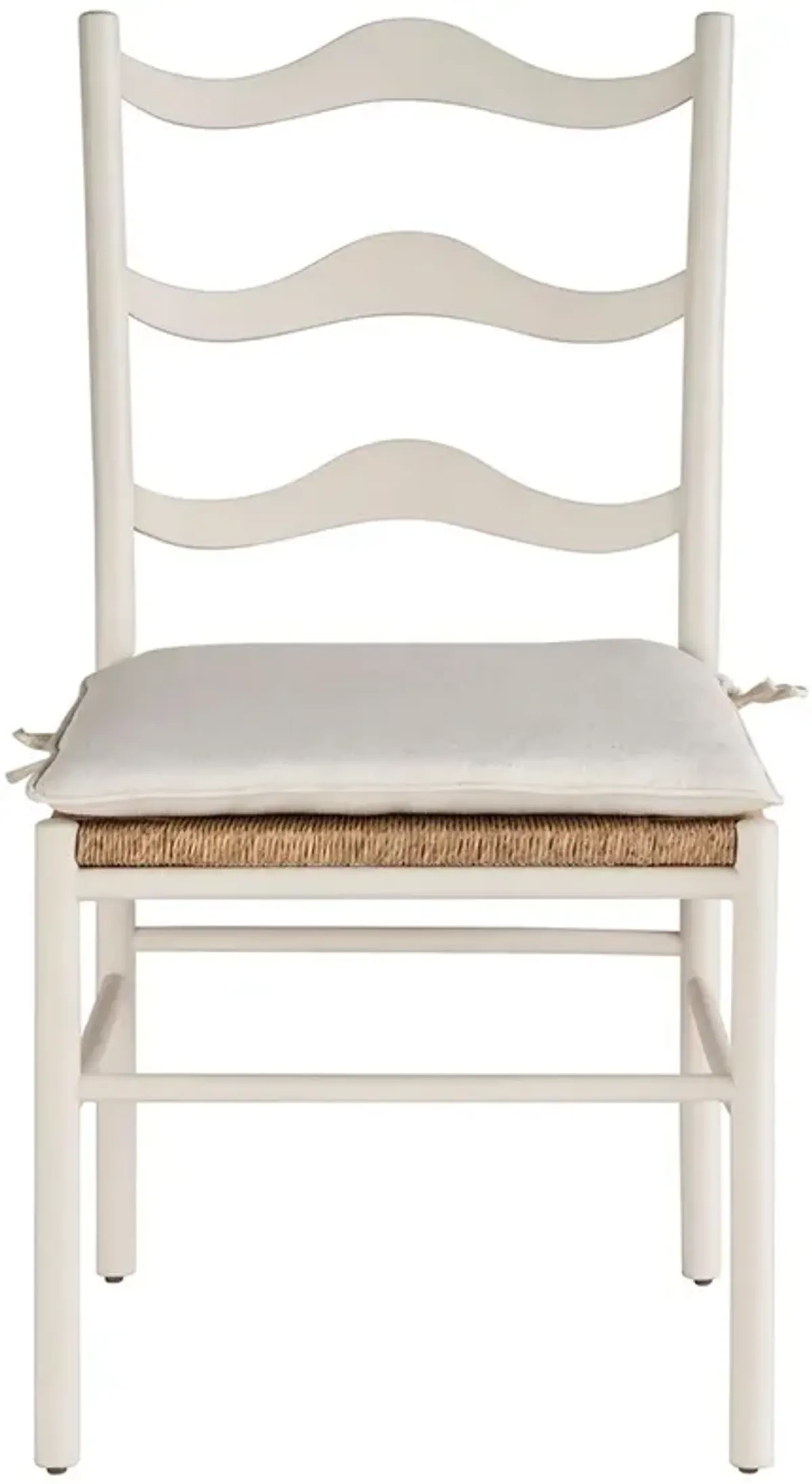 S/2 Coastal Living Marino Wavy Side Chairs, Sea Salt/Snow