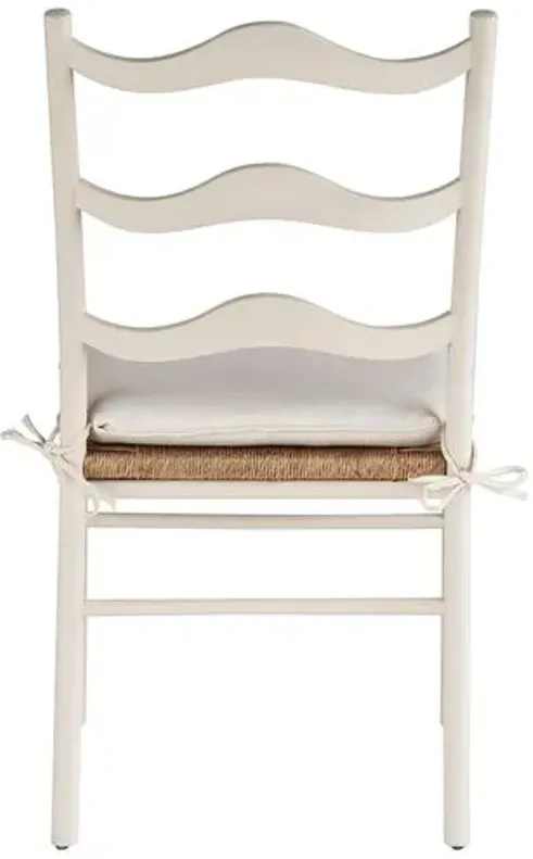 Set of 2 Coastal Living Marino Wavy Side Chairs - Sea Salt/Snow - White