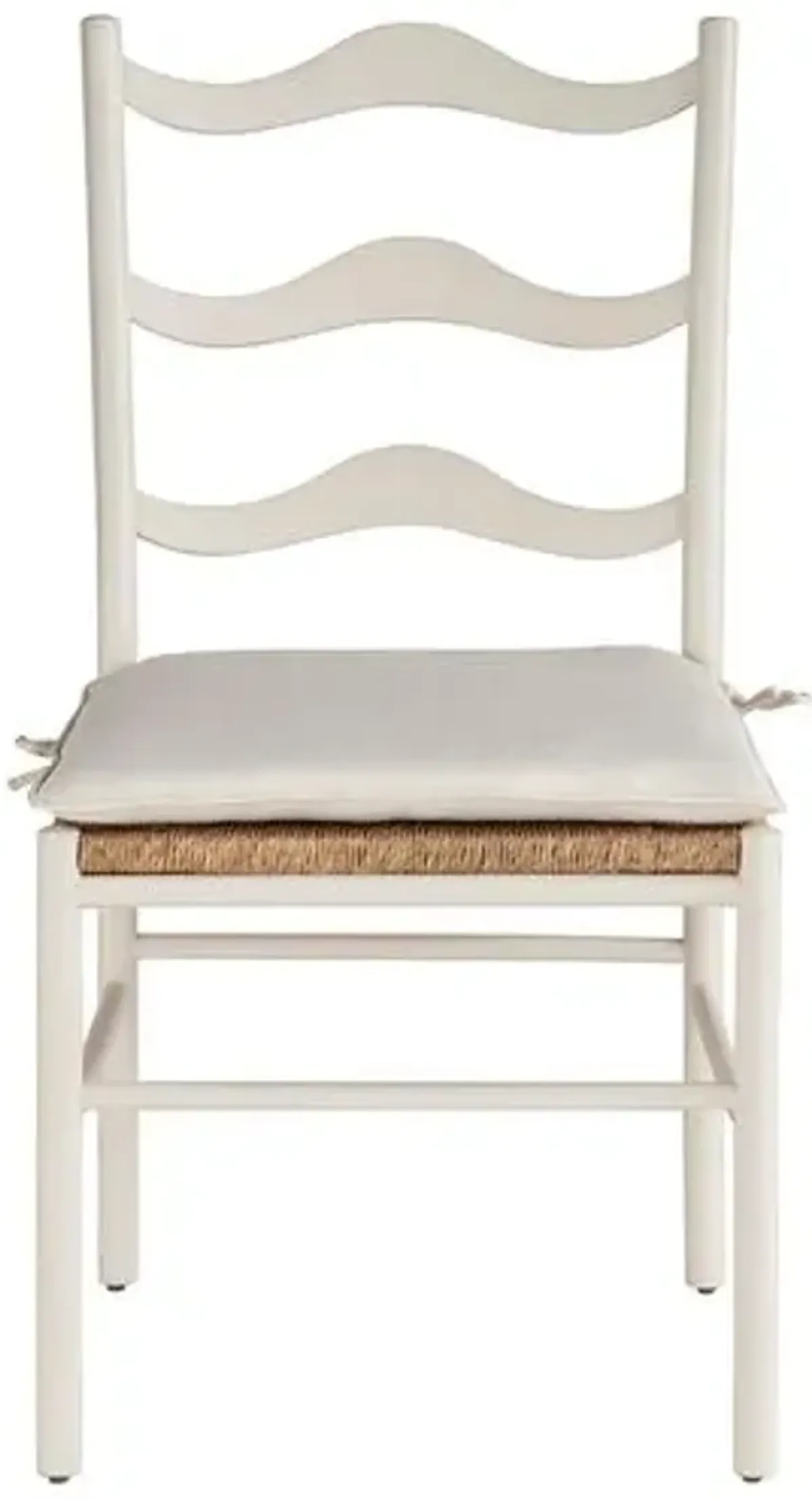 Set of 2 Coastal Living Marino Wavy Side Chairs - Sea Salt/Snow - White