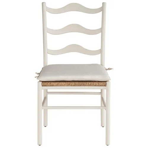 Set of 2 Coastal Living Marino Wavy Side Chairs - Sea Salt/Snow - White