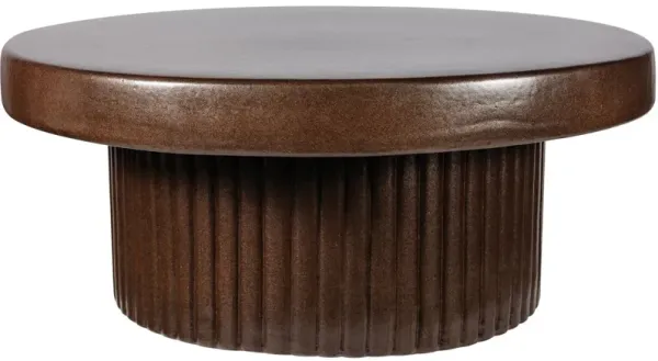 Emery Outdoor Ceramic Futed Coffee Table