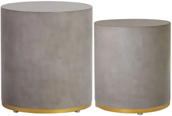 S/2 Orly Outdoor Concrete Accent Tables