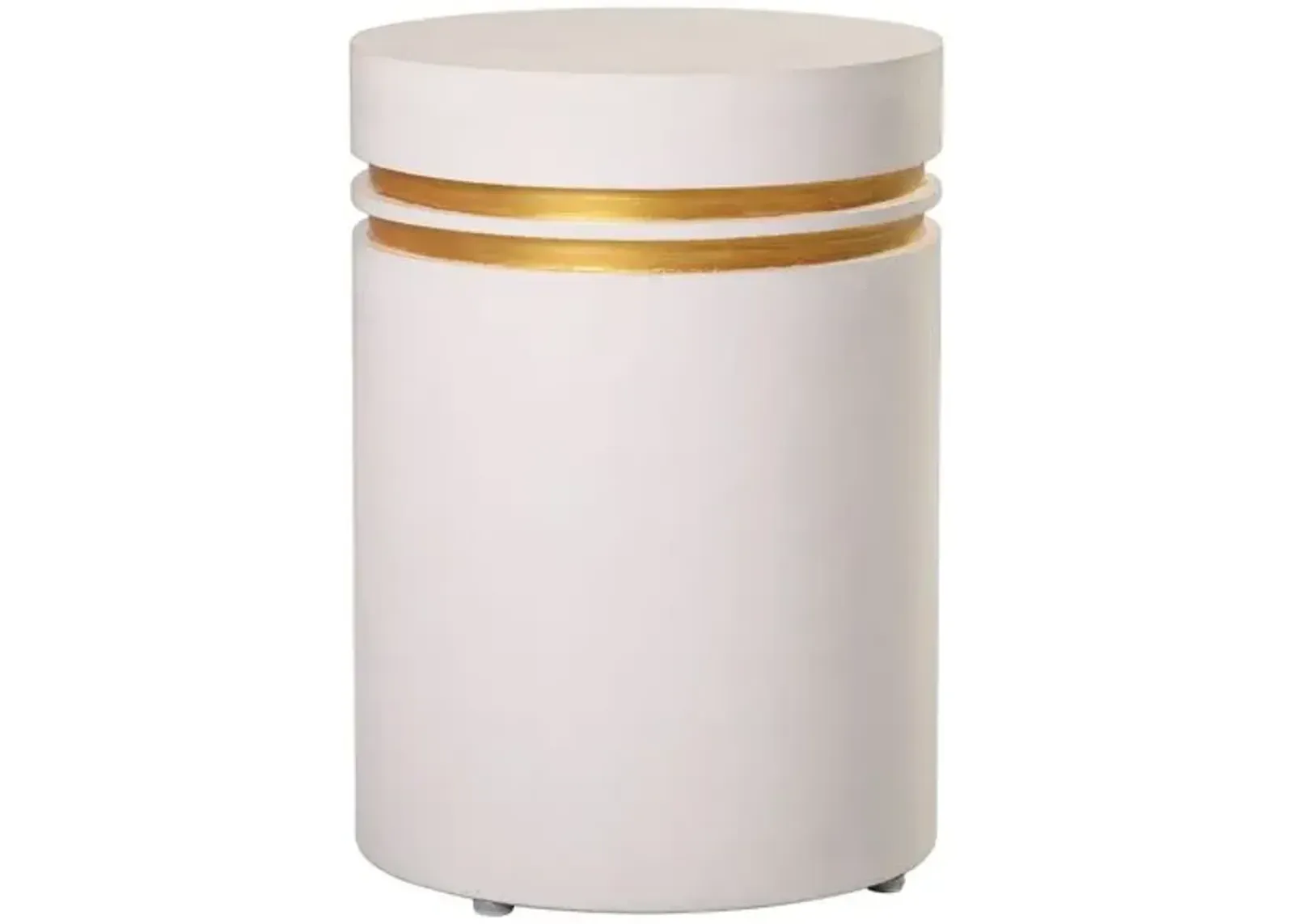 Orly Outdoor Tall Concrete Accent Table - White - 20Hx15Lx15W in