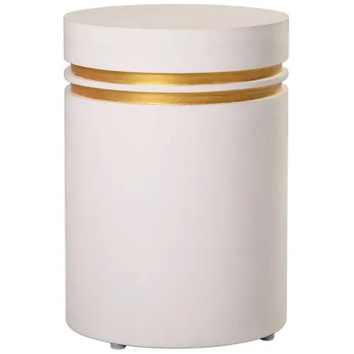 Orly Outdoor Tall Concrete Accent Table - White - 20Hx15Lx15W in