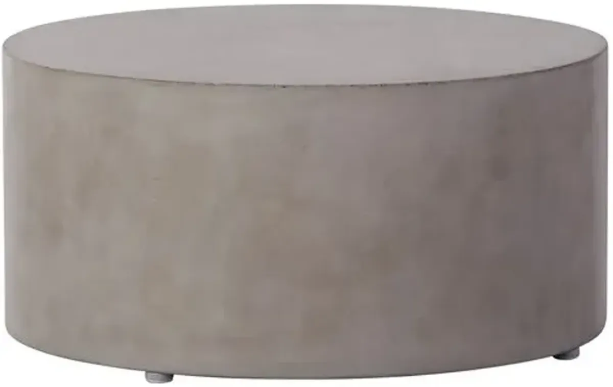 Orly Outdoor Concrete Accent Table Set - Gray - 15Hx26Lx26W in