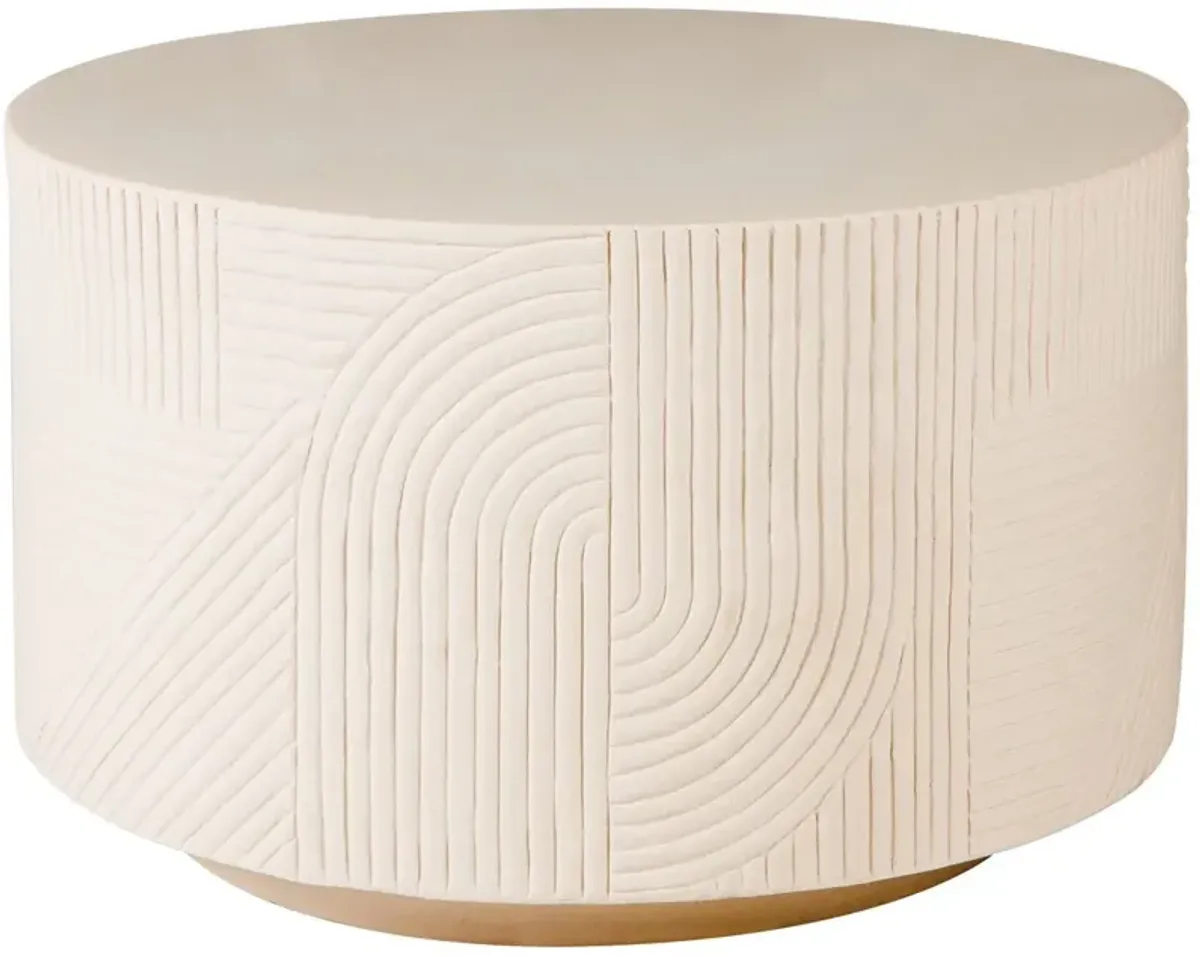 Mars Outdoor Textured Ceramic 24" Drum Table