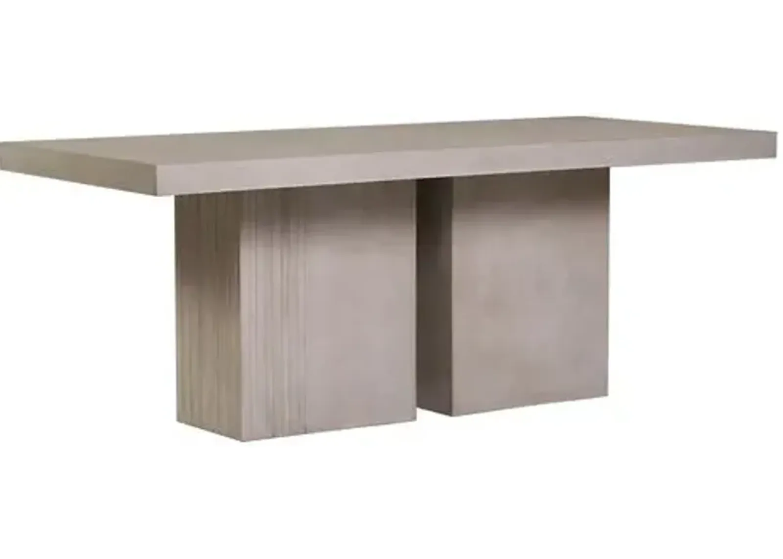 Philo Outdoor Double Pedestal Concrete Dining Table