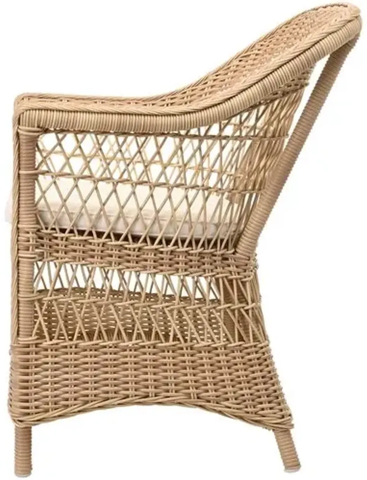 Charlot Outdoor Wicker Chair - Natural/White - Sika Design - Brown