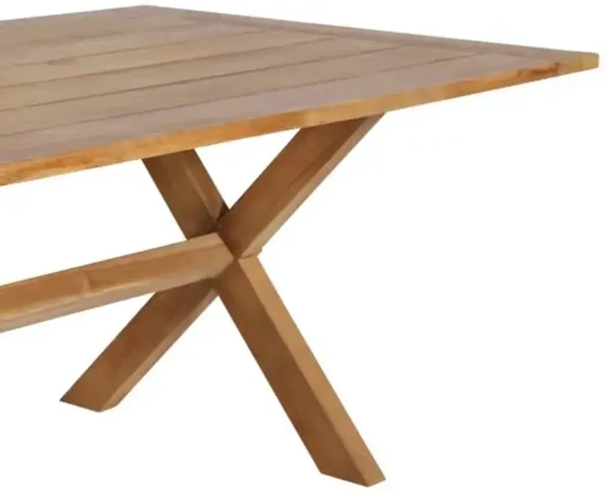 Colonial Teak Outdoor Dining Table - Brown - Sika Design