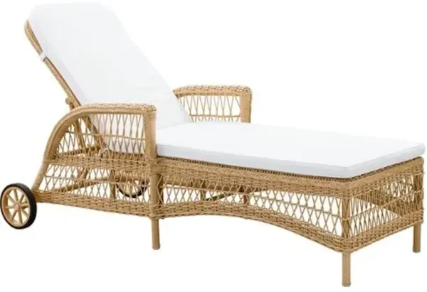 Daisy Outdoor Sunbed - Natural/White - Sika Design - Brown
