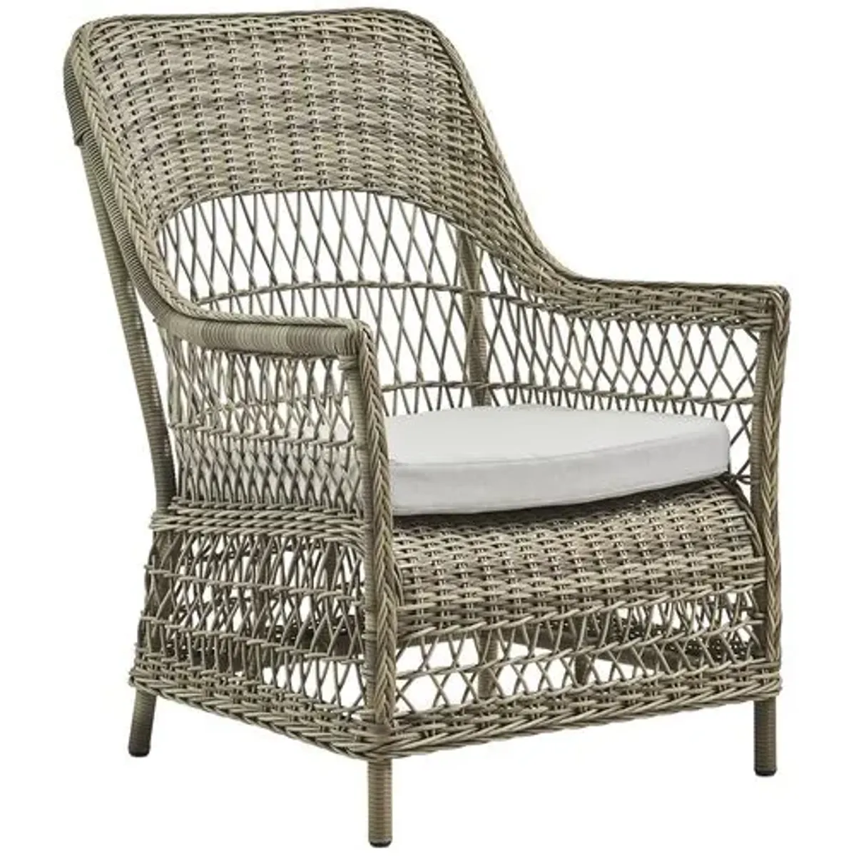 Dawn Outdoor Lounge Chair - Antique/Seagull Grey - Sika Design - Brown