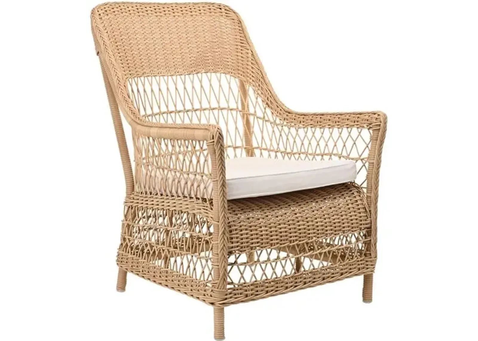 Dawn Outdoor Lounge Chair - Natural/ White - Sika Design - Brown